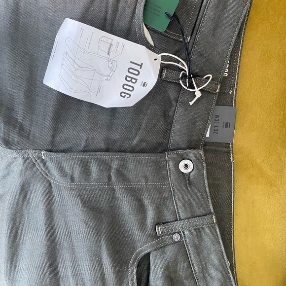G STAR - NWT - TOBOG mens jeans 3D Relaxed Tappered Army Denim size 31x32 - Picture 4 of 4
